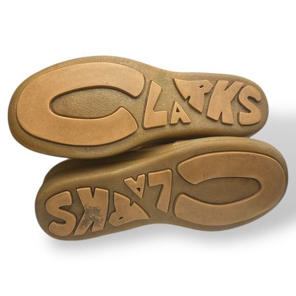 Clarks Real Fur Lined Wedge Ankle Boots Women Size 7M Leather Upper Cabincore - Picture 6 of 10